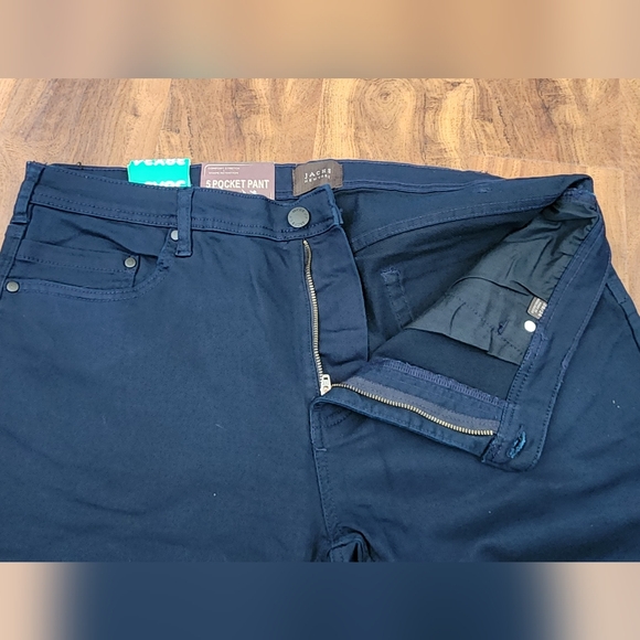 NEW 38x34 mens Jachs NY Straight Leg Navy Stretch-Twill Cotton Traveler Pants - Picture 2 of 11